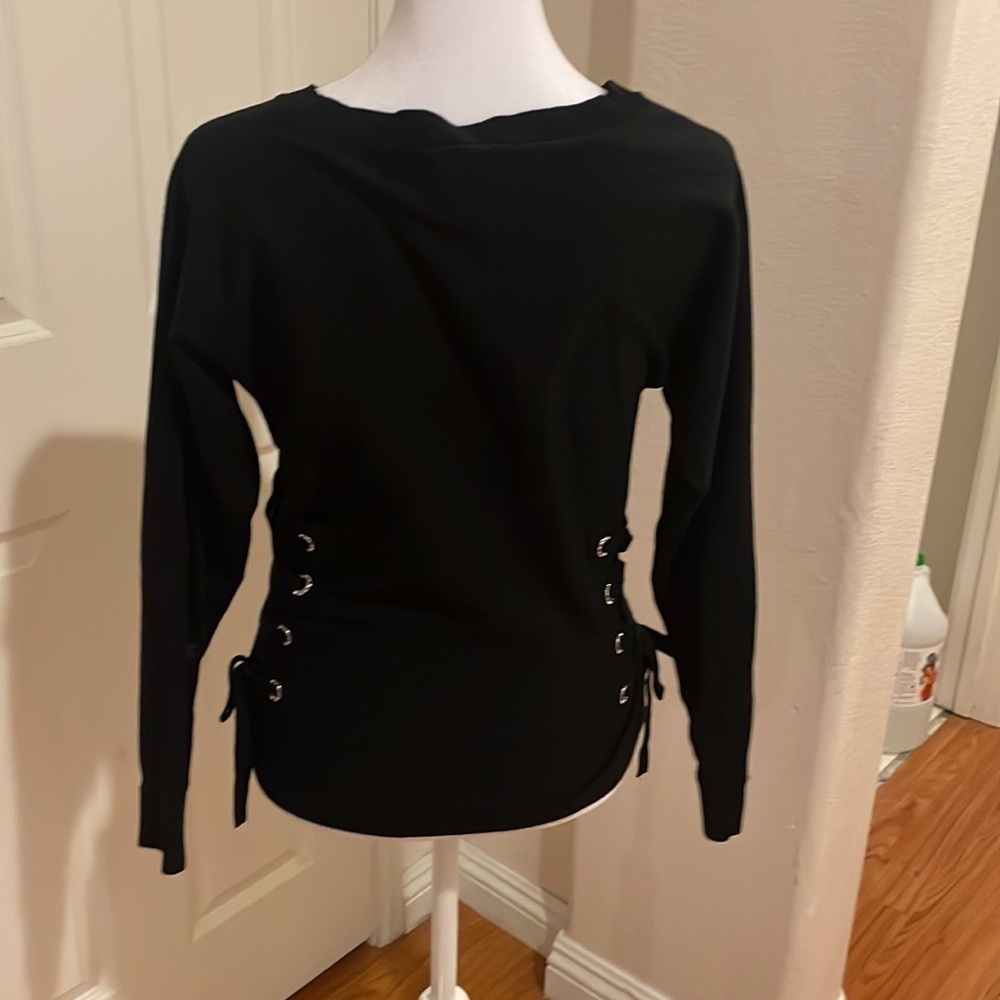 International concepts women’s black long sleeve top - Picture 5 of 6